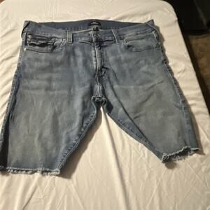 True Religion Men’s Ricky Blue Denim Shorts Medium Wash Relaxed 10"